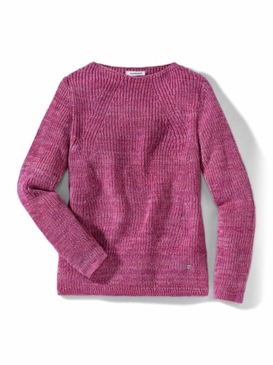 Baumwoll-Pullover Farbenspiel Fuchsia