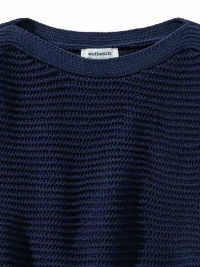 Breton-Pullover Baumwollmix Marine