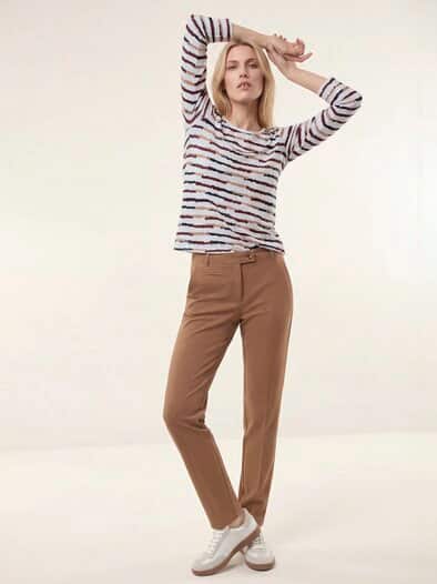 Baumwollshirt Abstract Stripe Merlot