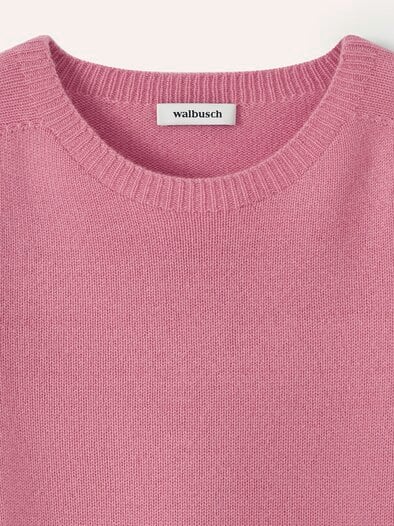 Cashmere-Pullover Nahtlos Rosenholz