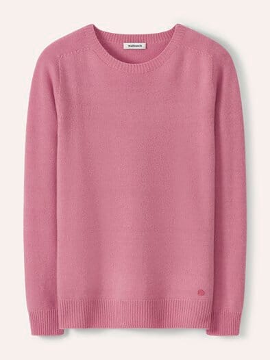 Cashmere-Pullover Nahtlos Rosenholz