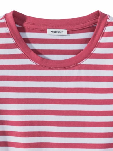 Baumwoll Ringelshirt Himbeersorbet