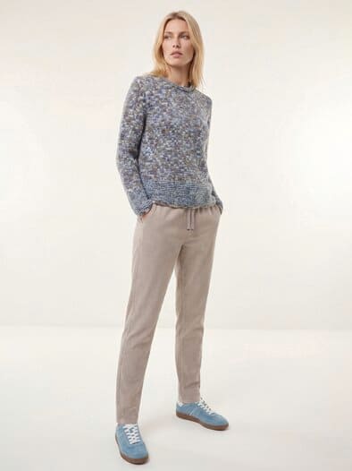 Pullover in bedrucktem Garn Multicolor Smokey Blue