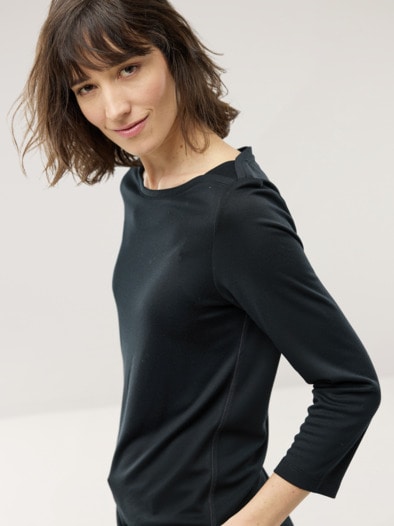 Pique-Shirt Edeljersey Schwarz