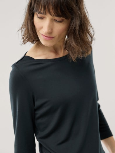 Pique-Shirt Edeljersey Schwarz