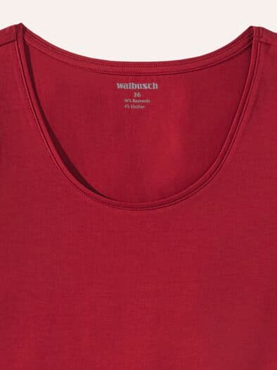 Baumwoll-Basic -Top Feuerrot