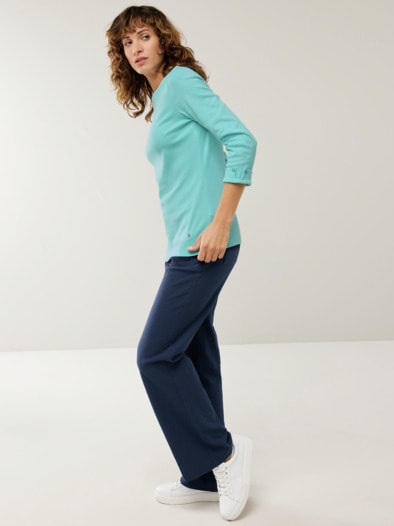 Baumwollshirt Softrib Wasserblau