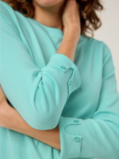 Baumwollshirt Softrib Wasserblau