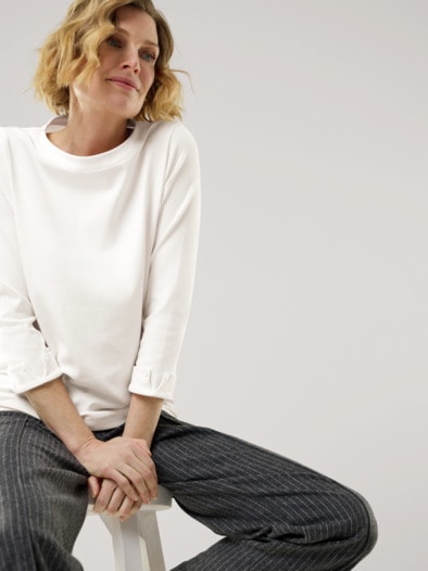Baumwollshirt Softrib Offwhite
