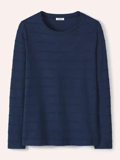 Baumwollshirt Streifenstruktur LA Marine