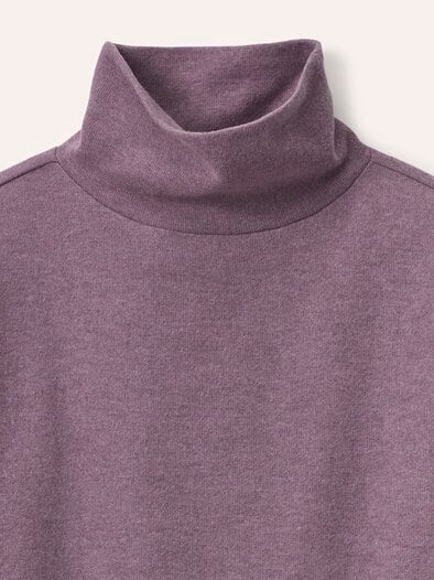 Wärmendes Sweatshirt mit Schalkragen Mauve Melange