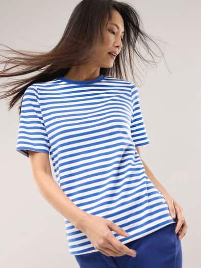 Baumwoll Ringelshirt Tintenblau