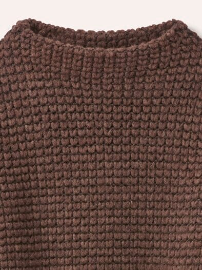Pullover in Grobstrickoptik Kastanie