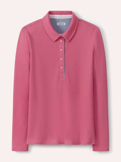 Poloshirt Strukturmuster Malve