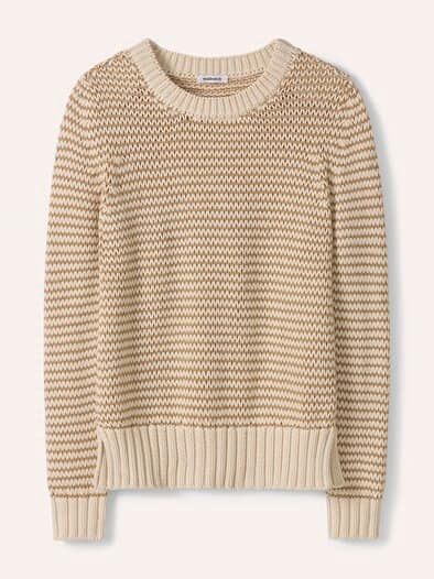 Pullover mit dezentem Streifen Creme