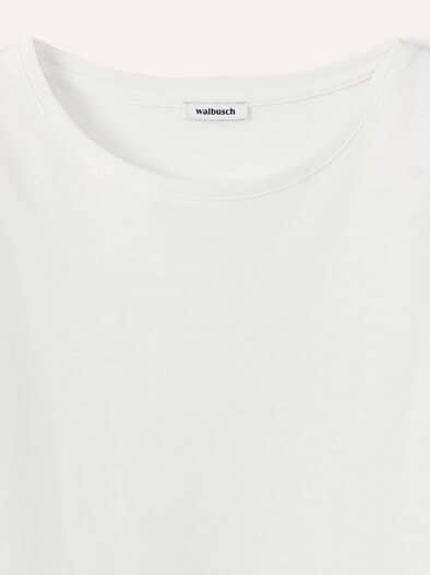 Baumwollshirt aus Flammengarn Offwhite
