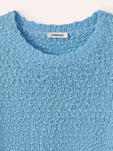 Strukturpullover mit Noppen-Effekt Skyblue