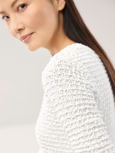 Strukturpullover mit Noppen-Effekt Offwhite