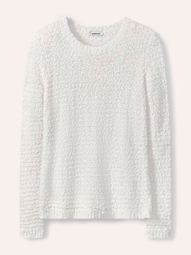 Strukturpullover mit Noppen-Effekt Offwhite