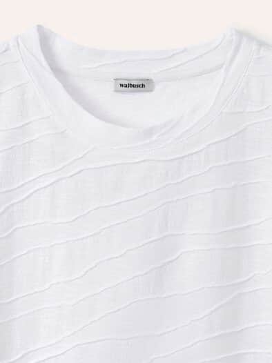 Strukturshirt Welle Weiß