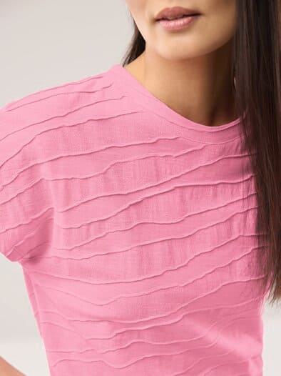 Strukturshirt Welle Nelke