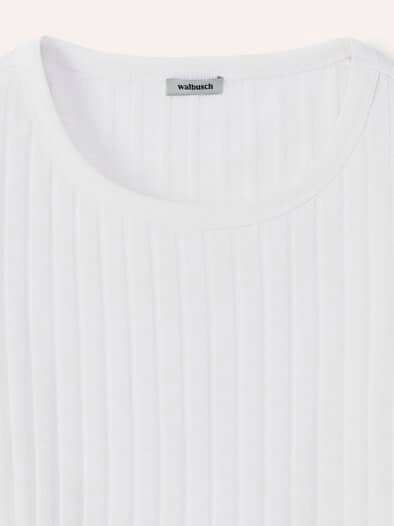 Baumwollshirt Rippenstruktur Offwhite