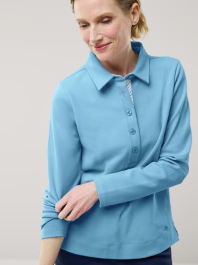 Edeljersey Polo Ozeanblau