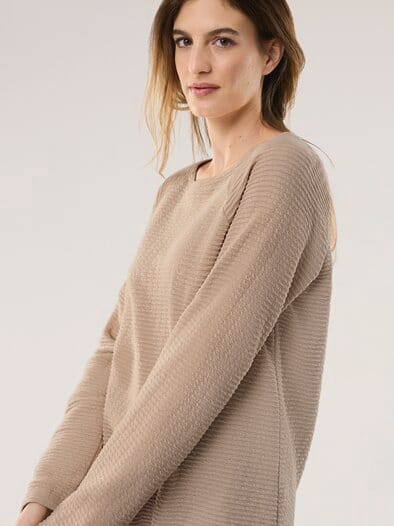 Sweatshirt mit Struktur Sand