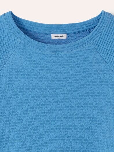 Sweatshirt mit Struktur Jeansblau