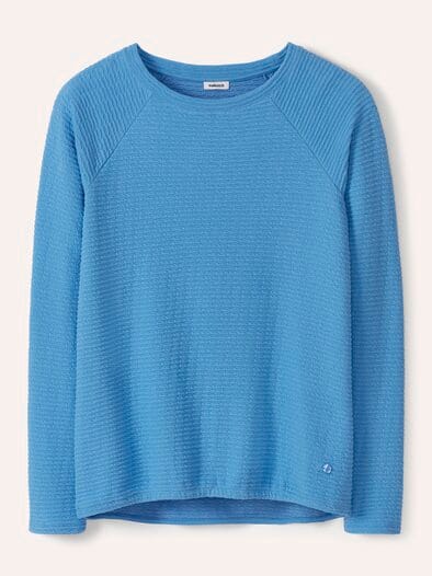 Sweatshirt mit Struktur Jeansblau