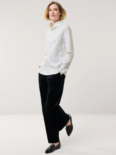 Reliefjacquard Sweatshirt Offwhite