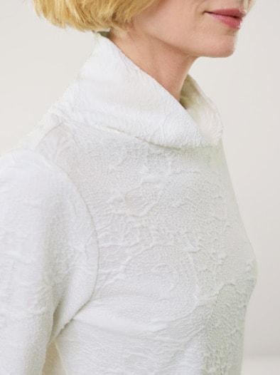 Reliefjacquard Sweatshirt Offwhite