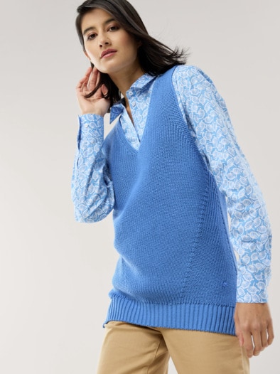 Pullunder Perfect Match Jeansblau