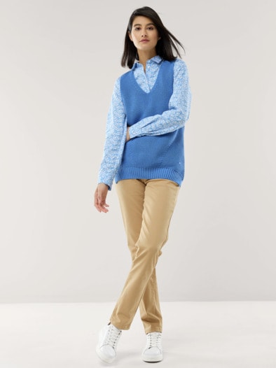 Pullunder Perfect Match Jeansblau