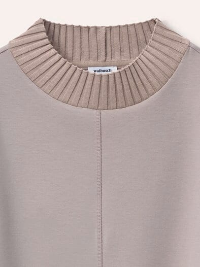 Sweatshirt mit Strick Kiesel