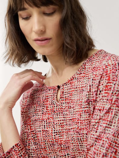 Viskoseshirt Bouclelook Multicolor