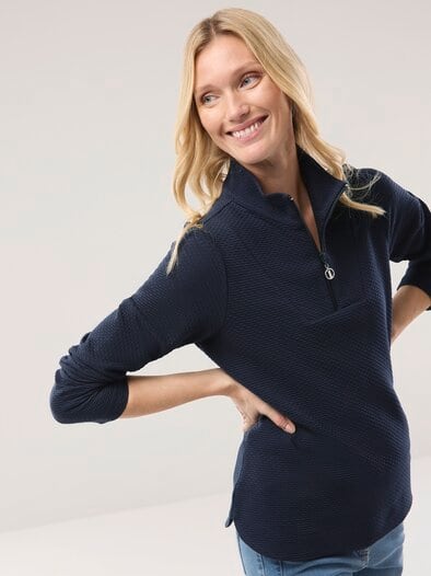 Troyer Sweatshirt Nachtblau