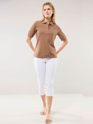 Pimacotton Basic Polo  Halbarm Praline