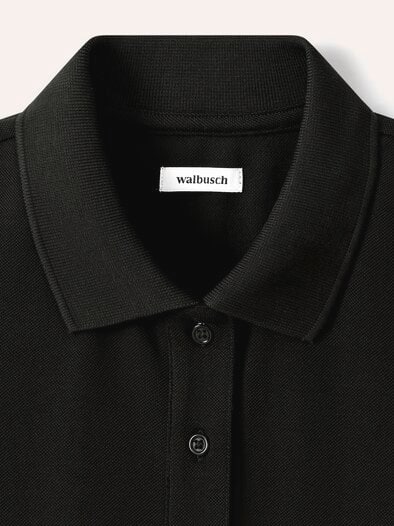 Pimacotton Basic Polo  Halbarm Schwarz