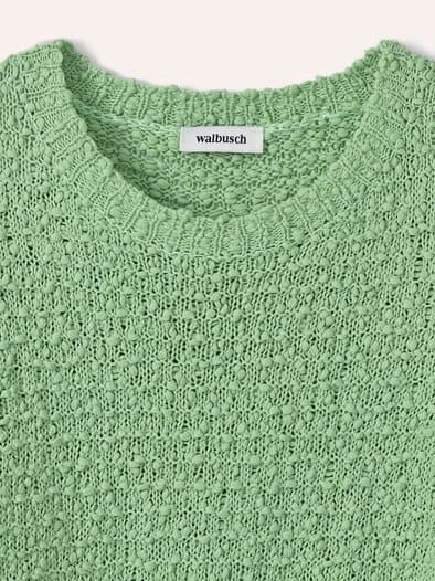 Strukturpullover mit Noppen-Effekt Salbei