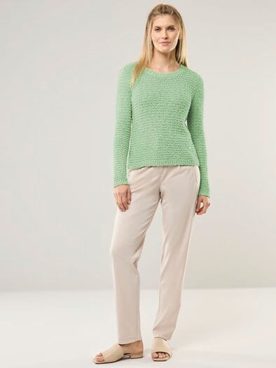 Strukturpullover mit Noppen-Effekt Salbei