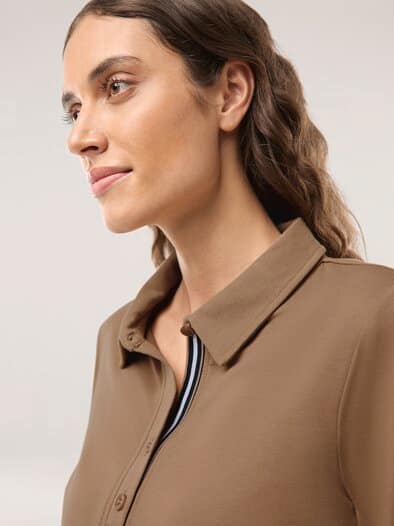 Poloshirt Contrastdetail Praline