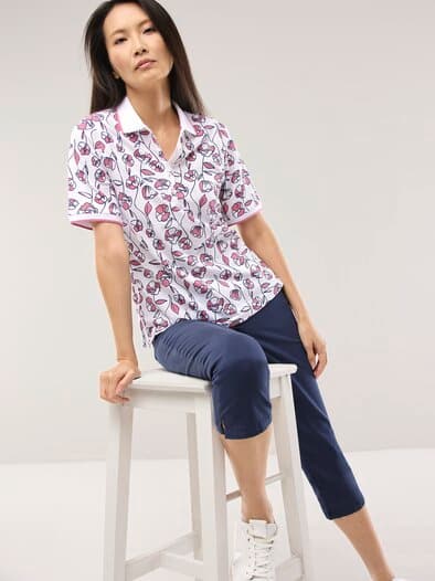 Extraglatt Polo Blume Malve