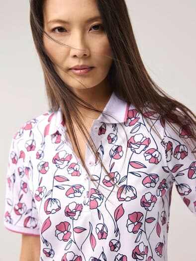 Extraglatt Polo Blume Malve