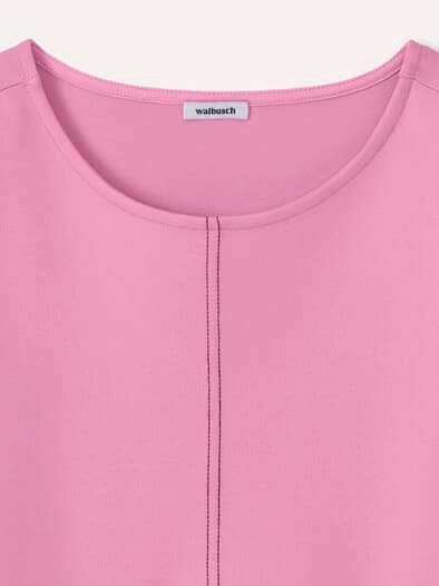 Edeljerseyshirt mit Zierstich Malve