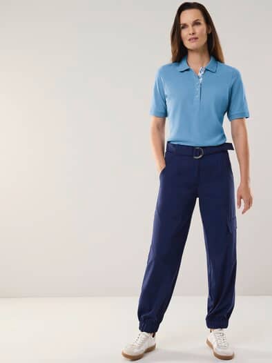 Poloshirt Frischekick Jeansblau