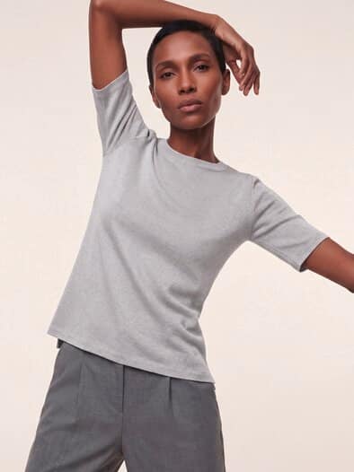 Shirt mit Lurex Silber