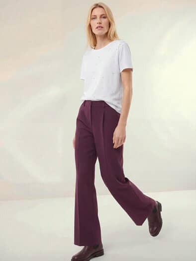 Baumwollshirt mit Glitzersteinen Offwhite