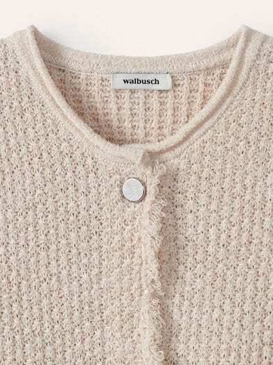 Fancy Longstrickjacke Creme/Offwhite