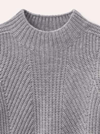 Cashmino Pullover Nahtlos Silbergrau Melange